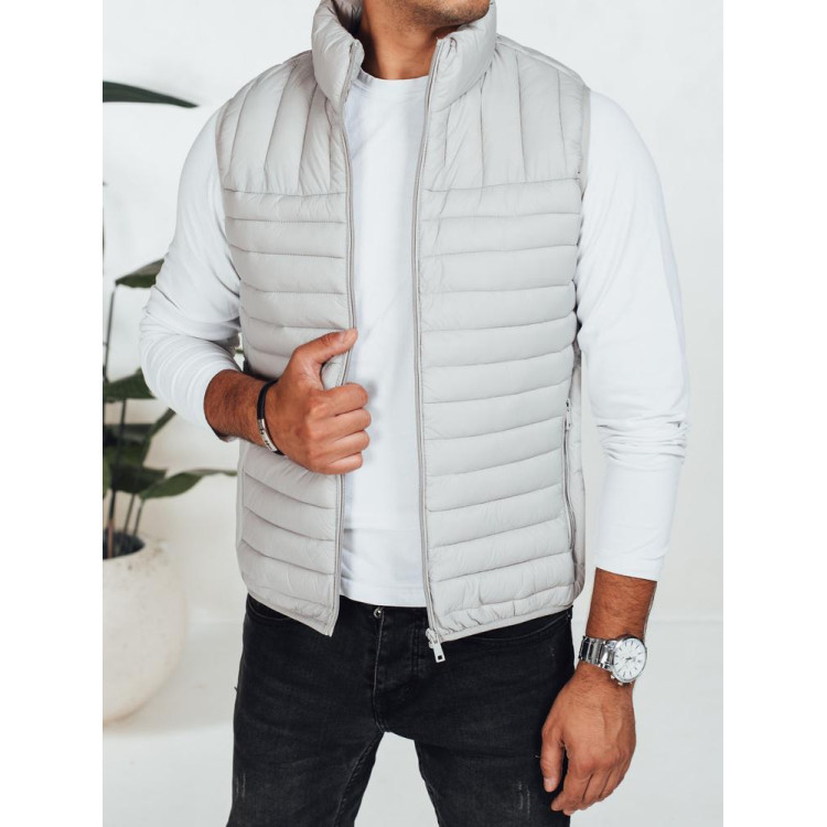 Moški svetlo siv prešit telovnik TX5080