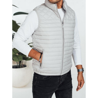 Prešit moški svetlo siv telovnik TX5078