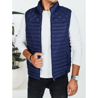 Moški temno moder prešit brezrokavnik TX5077