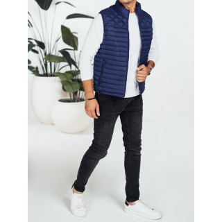 Moški temno moder prešit brezrokavnik TX5077