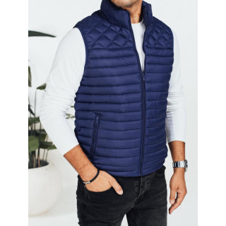 Moški temno moder prešit brezrokavnik TX5077