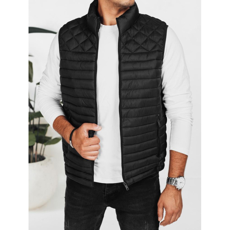 Črn moški prešit telovnik TX5076