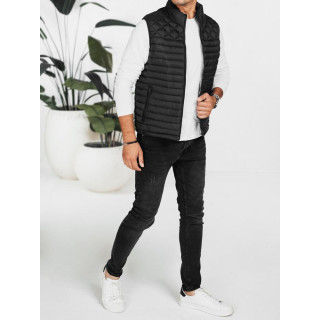 Črn moški prešit telovnik TX5076