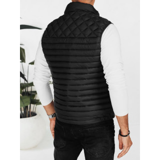 Črn moški prešit telovnik TX5076