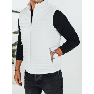 Prešit bel moški telovnik TX5075