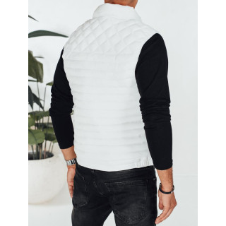 Prešit bel moški telovnik TX5075