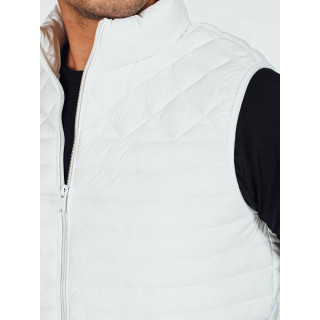 Prešit bel moški telovnik TX5075