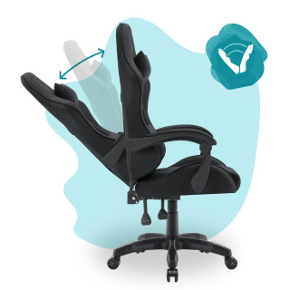 Črn otroški stol iz blaga HELLS CHAIR HC-1000