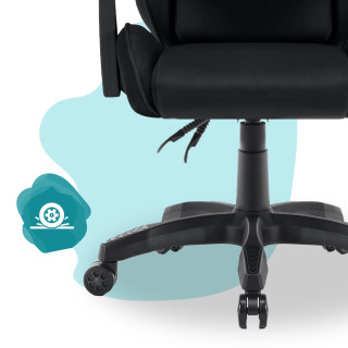 Črn otroški stol iz blaga HELLS CHAIR HC-1000