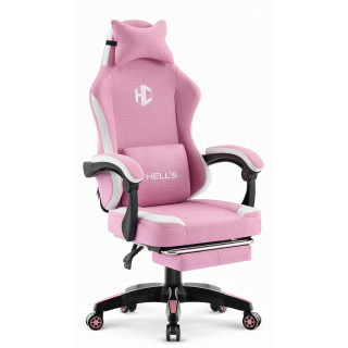 Roza tkanina fotelj z naslonom za noge HELLS CHAIR HC-1016