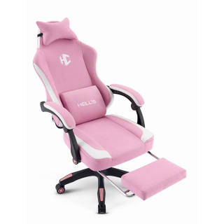 Roza tkanina fotelj z naslonom za noge HELLS CHAIR HC-1016