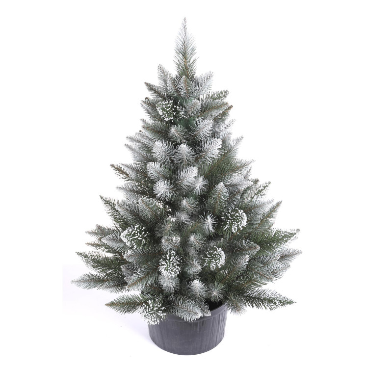 Gosta, zasnežena diamantna smreka v loncu - 80 cm -