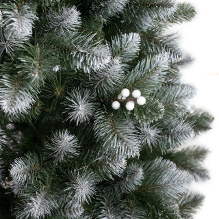 Snežno gost božični bor z biseri - 220 cm -
