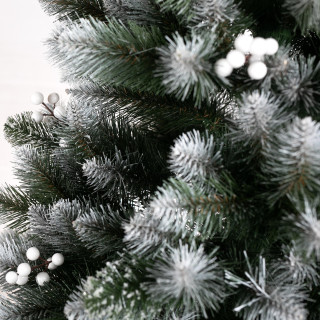 Snežno gost božični bor z biseri - 220 cm -