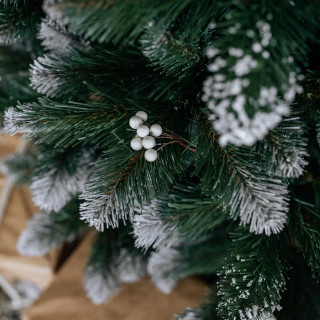 Gosta zasnežena božična jelka z biseri - 180 cm -