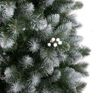 Božično gosto snežno borovo drevo z biseri - 150 cm -