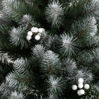 Božično gosto snežno borovo drevo z biseri - 150 cm -
