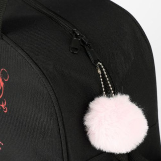 Črna športna torba z roza potiskom