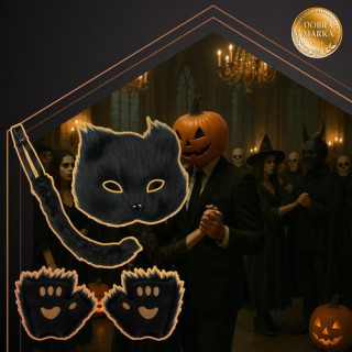 Kostum črne mačke/lisice - 4 deli