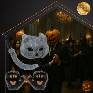 Kostum sive mačke/lisice - 4 deli