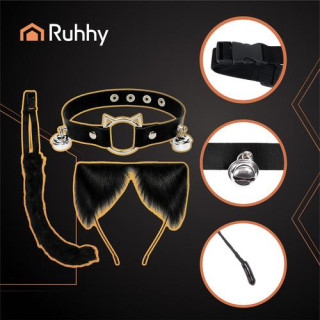 Kostum črne mačke/lisice - 3 deli