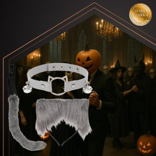 Kostum sive mačke/lisice - 3 deli