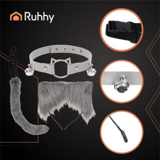 Kostum sive mačke/lisice - 3 deli