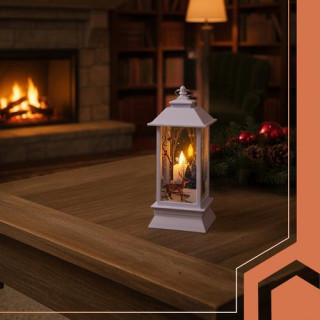 Bela LED božična svetilka