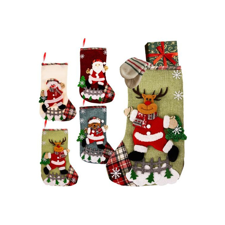 Dekorativne božične nogavice - 4 kosi