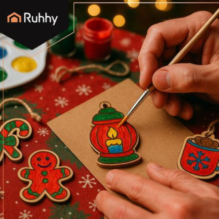 Leseni okraski za slikanje - 24 kosov