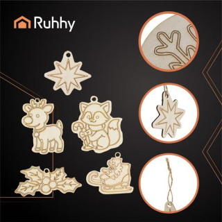 Leseni okraski za slikanje - 24 kosov