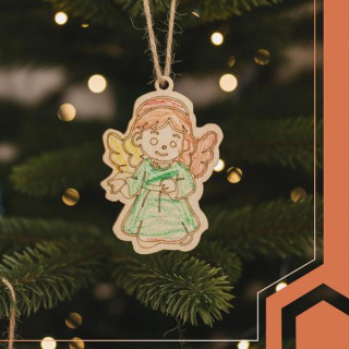 Leseni okraski za slikanje - 24 kosov