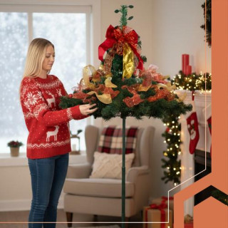 Zložljivo božično drevo z okraski - 1,8 m