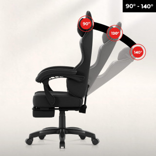 Črn igralni stol Huzaro FORCE 3.7 CARBON BLACK