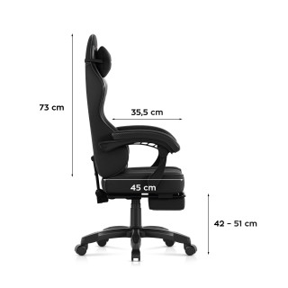 Črn igralni stol Huzaro FORCE 3.7 CARBON BLACK