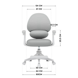 Otroški stol Mark Adler Junior 4.5 siv