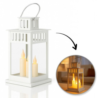 Bela LED svetilka z imitacijo sveče 8 x 15 cm