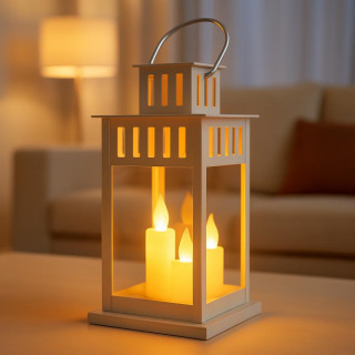 Bela LED svetilka z imitacijo sveče 8 x 15 cm