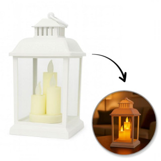 Bela LED svetilka z imitacijo sveče 12 x 23 cm