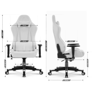 Bel igralni stol iz vrhunskega eko usnja HELLS CHAIR HC-2000