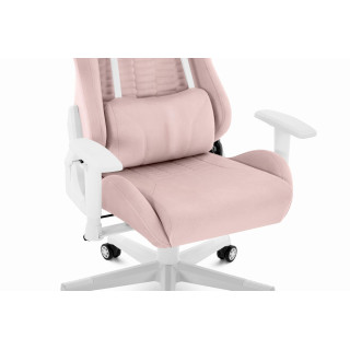Rožnato-beli blagajniški igralni stol HELLS CHAIR HC-2000