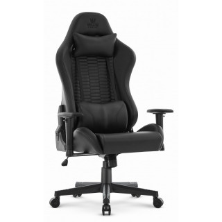 Črn usnjen igralni stol HELLS CHAIR HC-2000