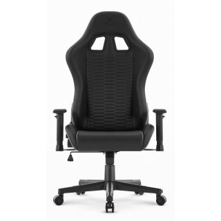 Črn usnjen igralni stol HELLS CHAIR HC-2000