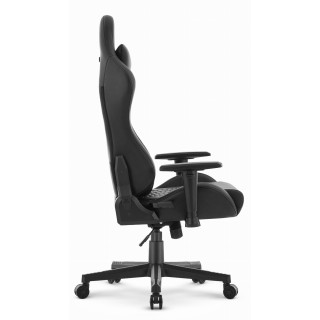 Črn usnjen igralni stol HELLS CHAIR HC-2000