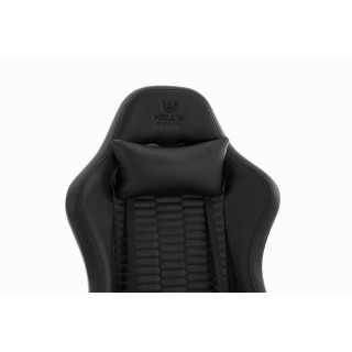 Črn usnjen igralni stol HELLS CHAIR HC-2000