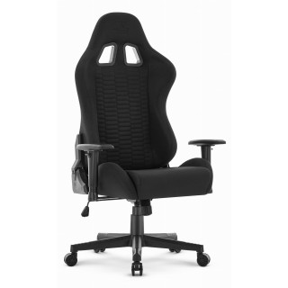 Črn igralni stol iz blaga HELLS CHAIR HC-2000