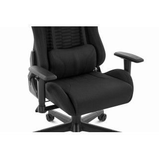 Črn igralni stol iz blaga HELLS CHAIR HC-2000