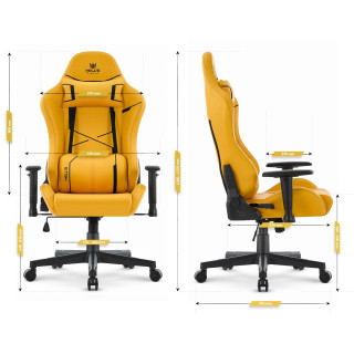 Usnjen rumen igralni stol HELLS CHAIR HC-2001
