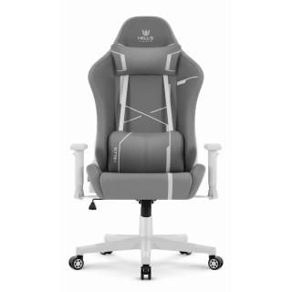Usnjen sivo-bel igralni stol HELLS CHAIR HC-2001