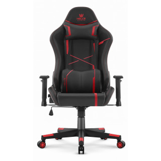 Usnjen črno-rdeč igralni stol HELLS CHAIR HC-2001